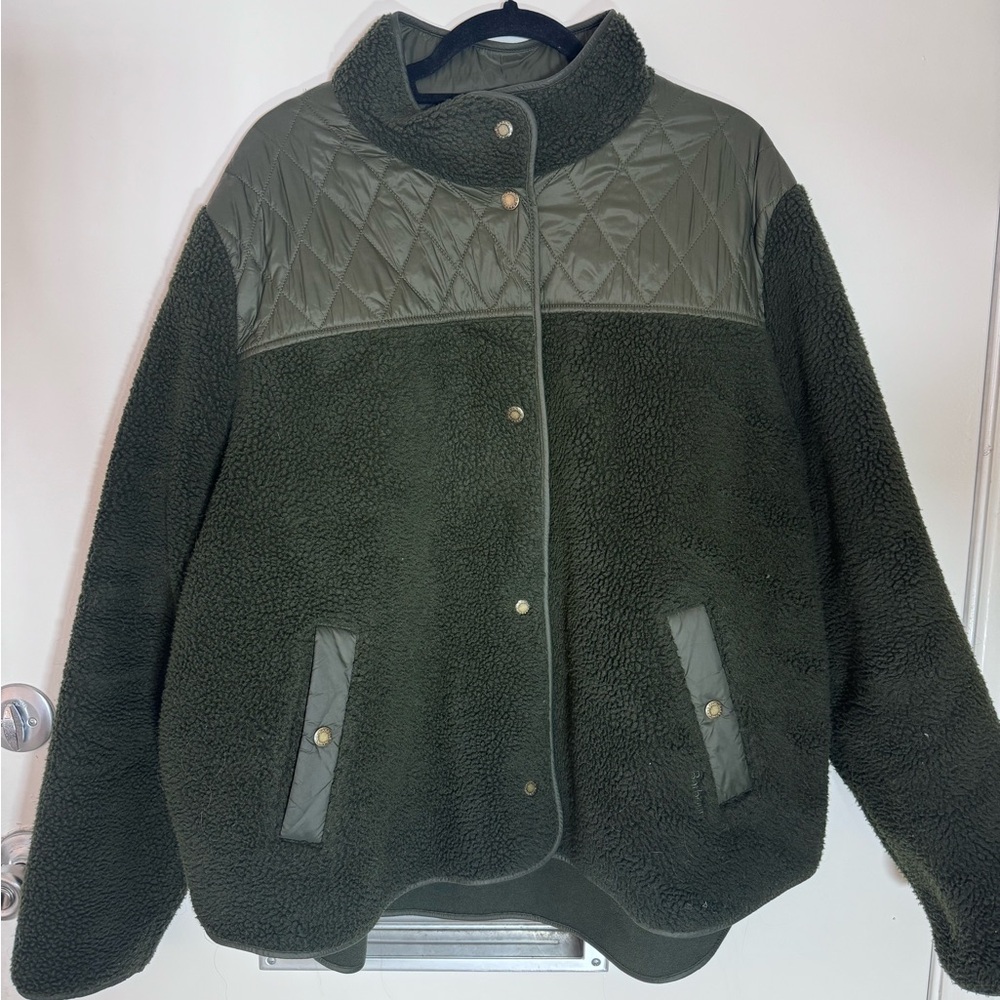 Barbour Teddy Dark Green Teddy Jacket
